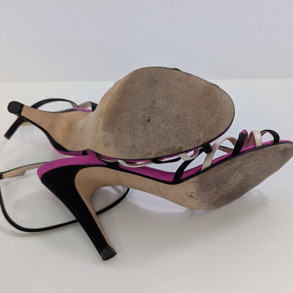 Kate Spade New York Purple/Black Strappy Sandals. Size 6.5 B Made in Italy - Picture 6 of 7